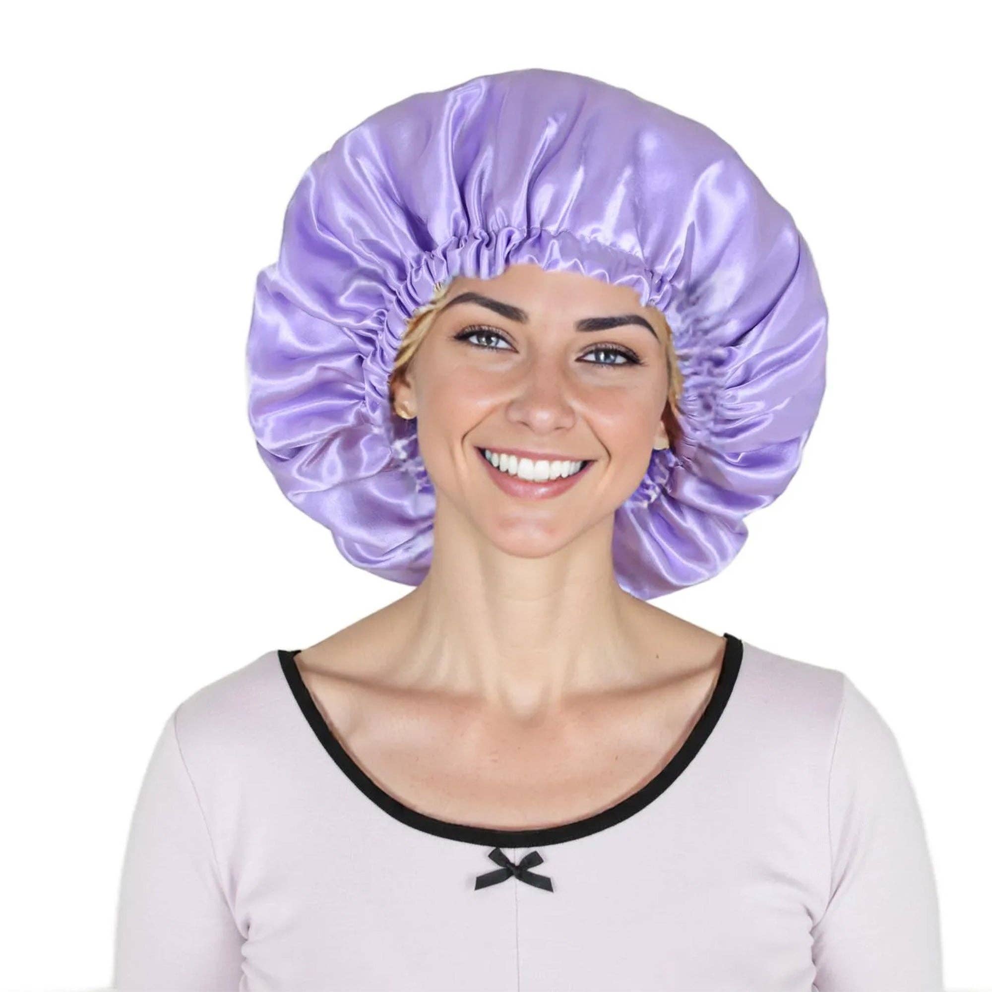 AK Brand – wholesale Sleep cap / bonnet – women's – Silk Sleep Bonnet Adjustabl Elastic Band Hair Protection Cap21