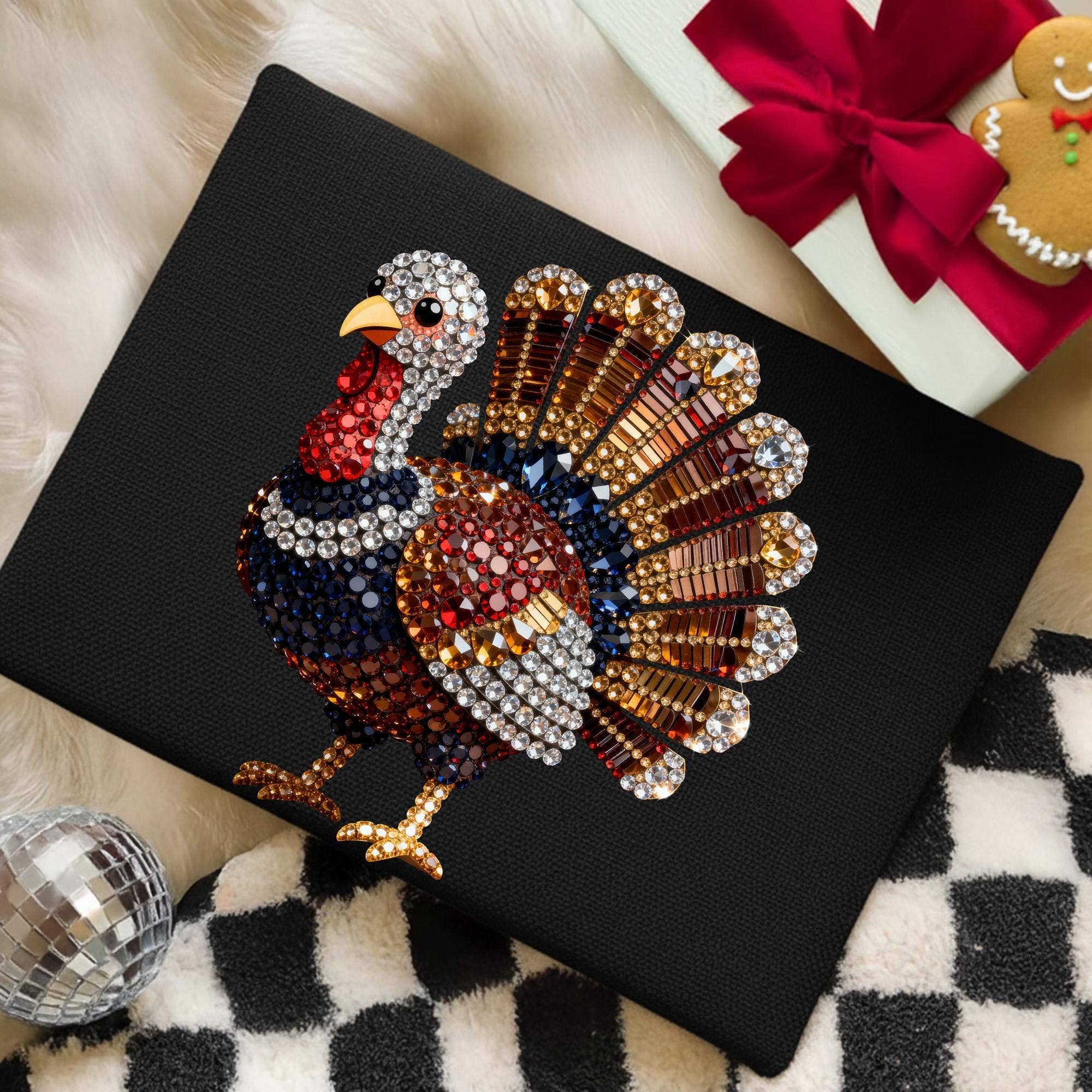 Glaime – wholesale T-shirt (graphic) – women's – Gemstone Turkey Comfort Colors Tee, Thanksgiving Sweater0