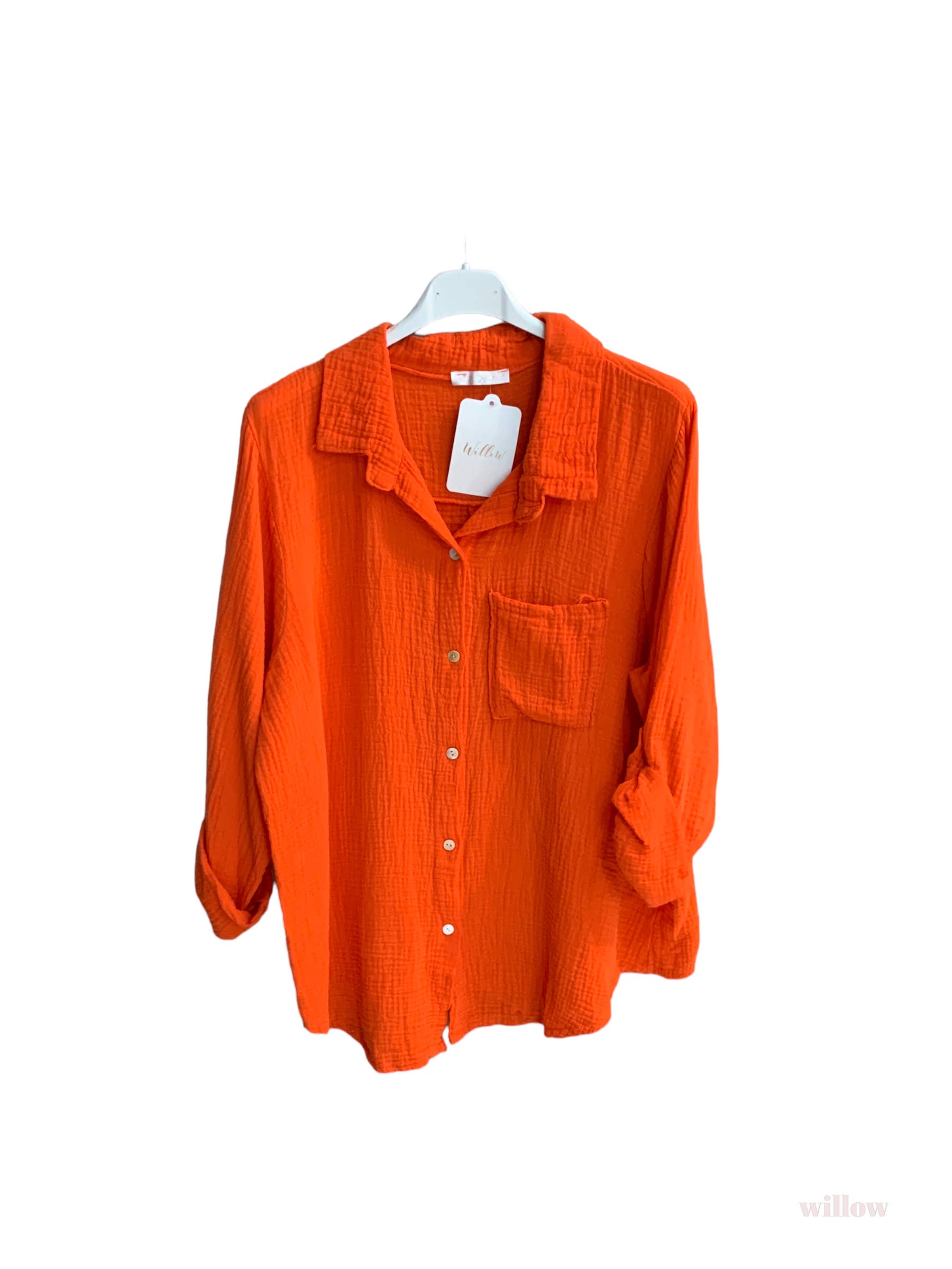 Moonsun - Venta al por mayor Camisa con botones - Mujer - Camisa de algodón batista con botones #52708