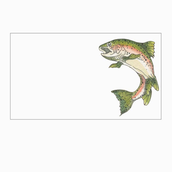 Rainbow Trout "Love Notes" Pack of 60 Tiny Cards for wholesale by Forever Caroline LLC