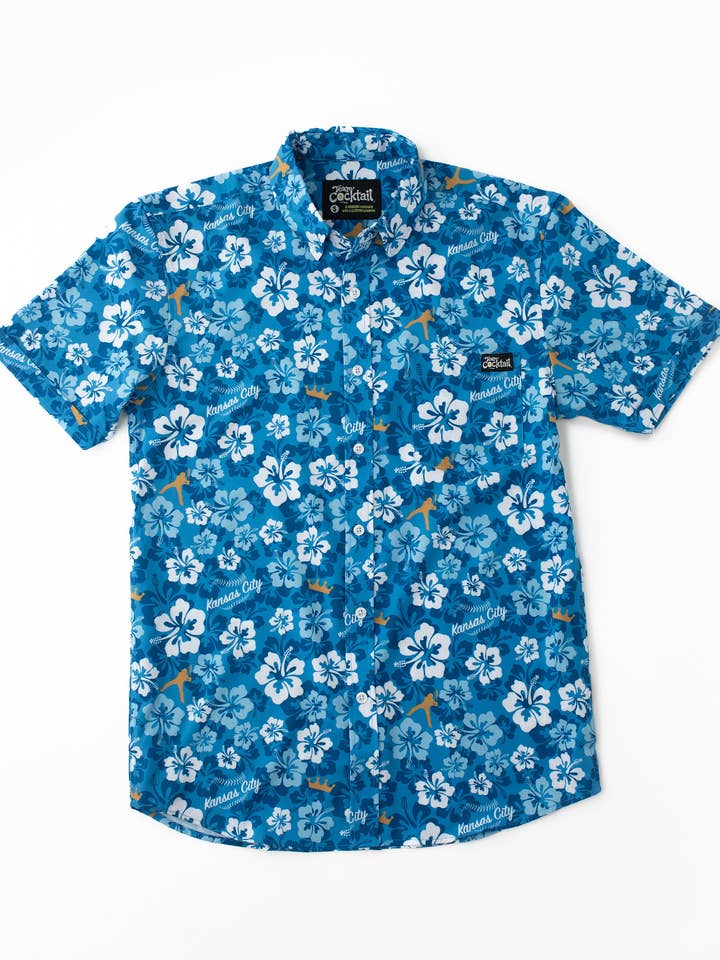 KC Royal Floral Unisex Button Up for wholesale by Team Cocktail