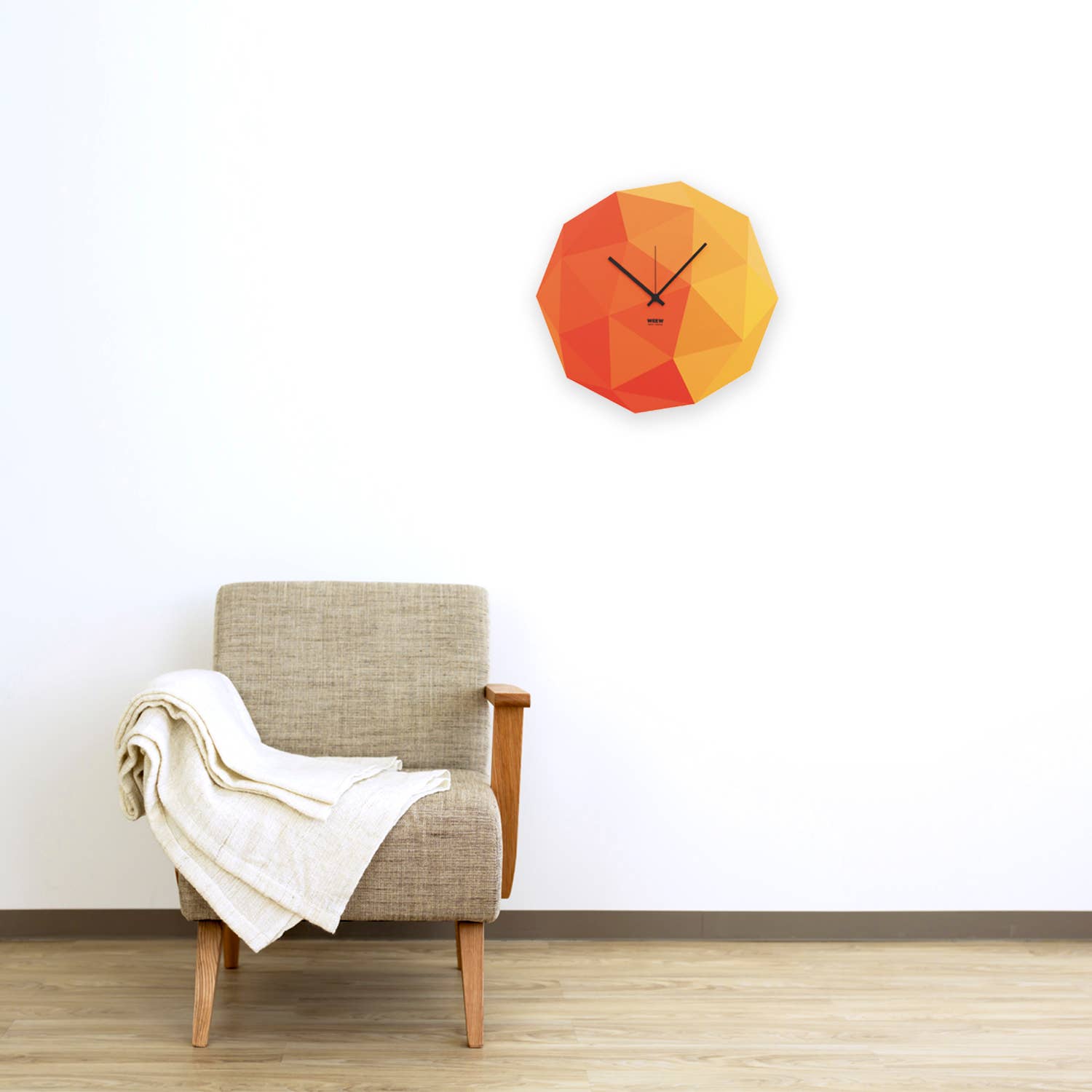 Weew Smart Design - Wholesale Wall Clock - Clock  Timeshape  Yellow2