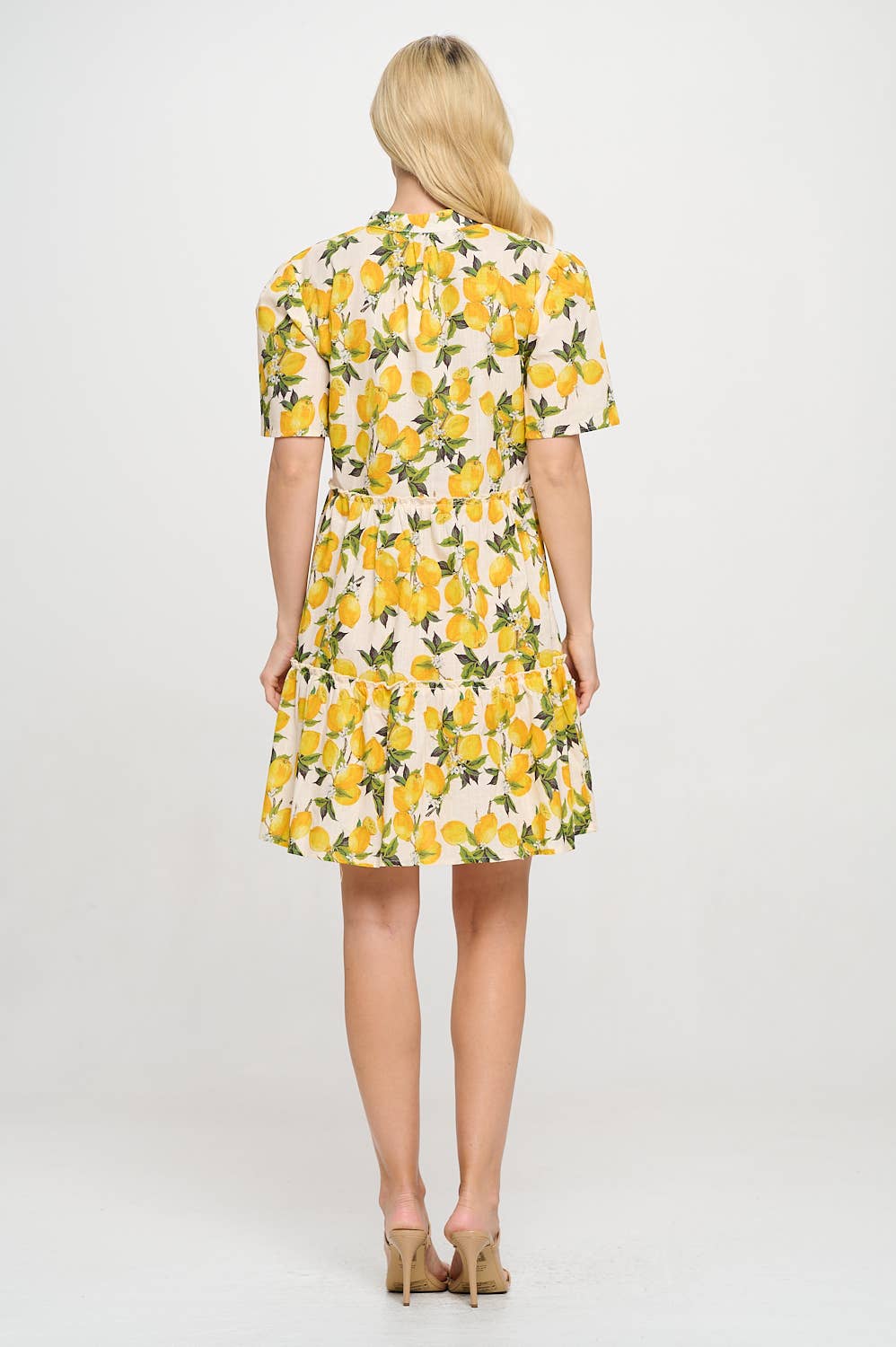 SM WARDROBE - Vendita all'ingrosso Vestito - Donna - Vestito con stampa di limoni vivaci8