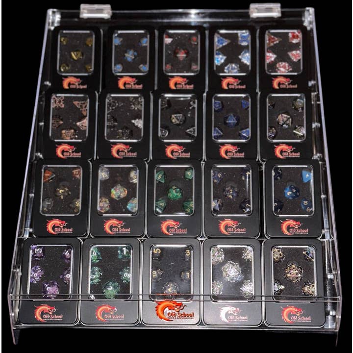 Premium Dice Bundle w/ Tabletop Tin Display! for wholesale by Old School Dice