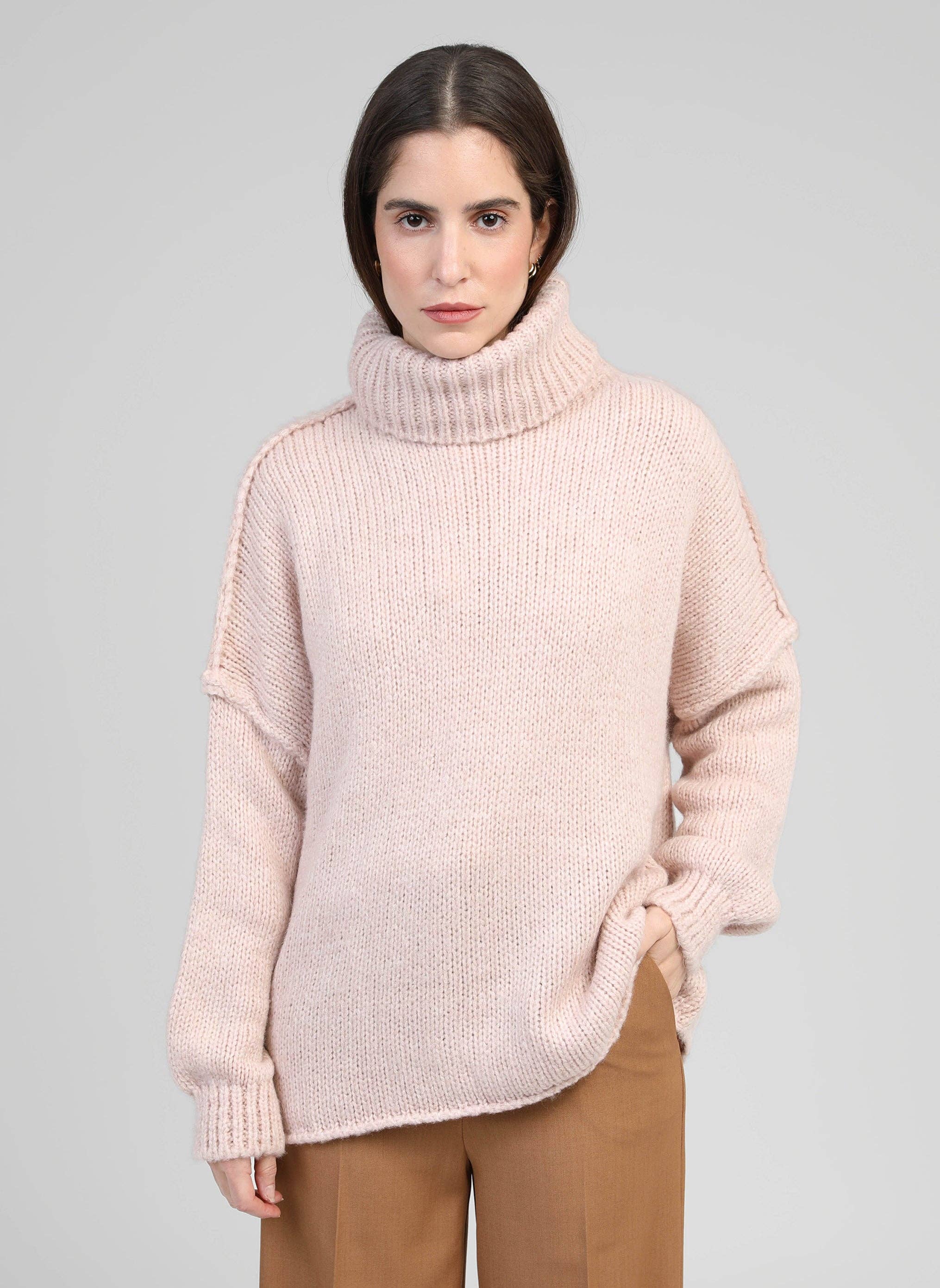An'ge - Wholesale Knit Sweater - Women's - PULL LEJOKO powder0