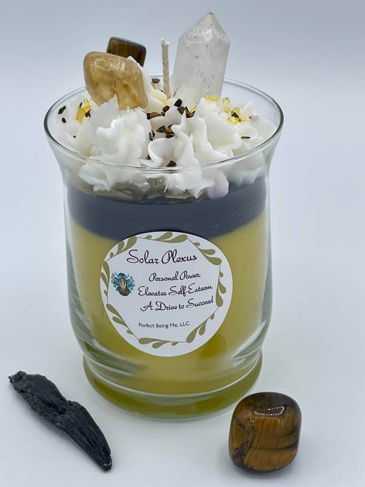 Vela del Chakra del Plexo Solar - Poder en Juego para venta al por mayor de Perfect Being Me, LLC