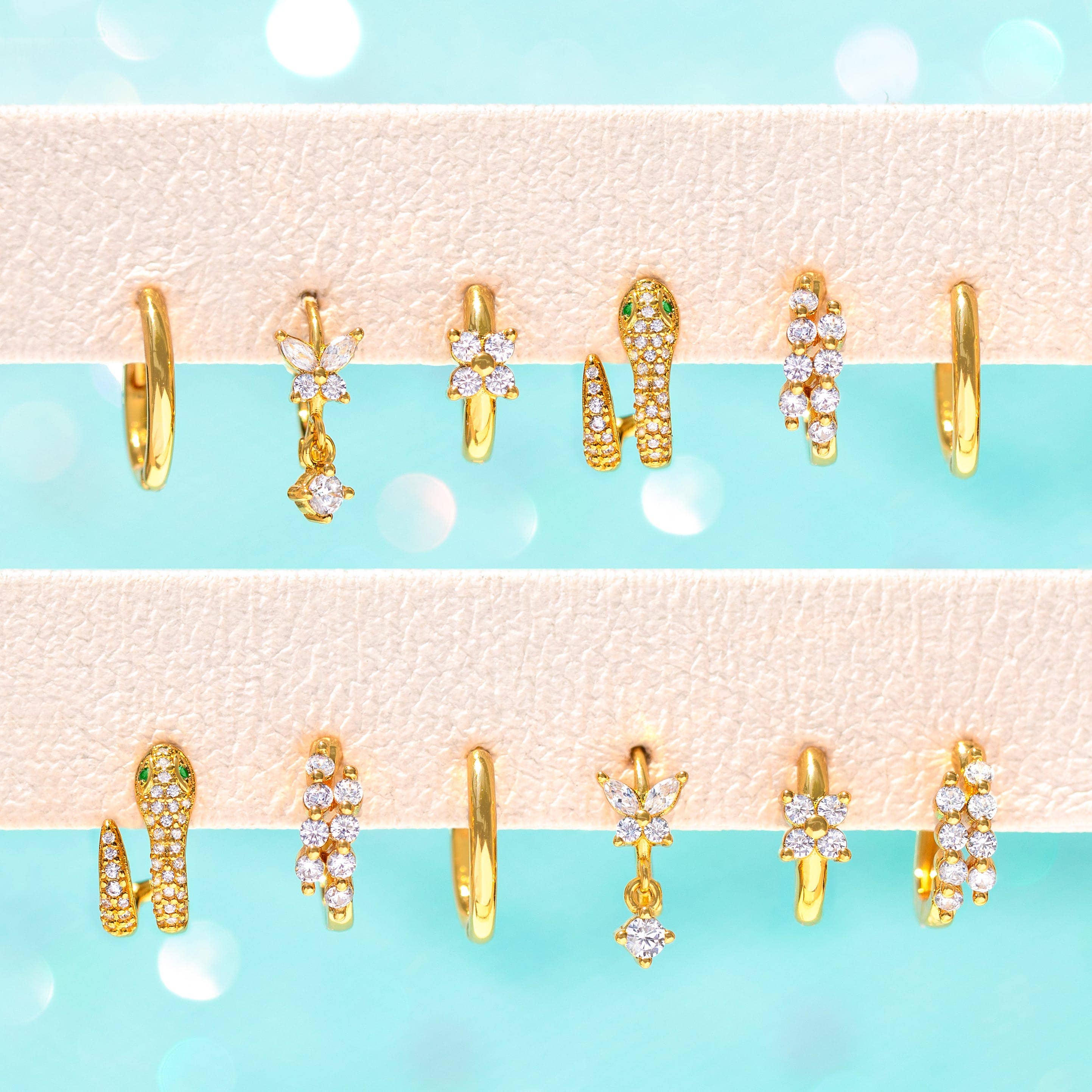 Gold Mirrorball Hoops for wholesale on Faire2