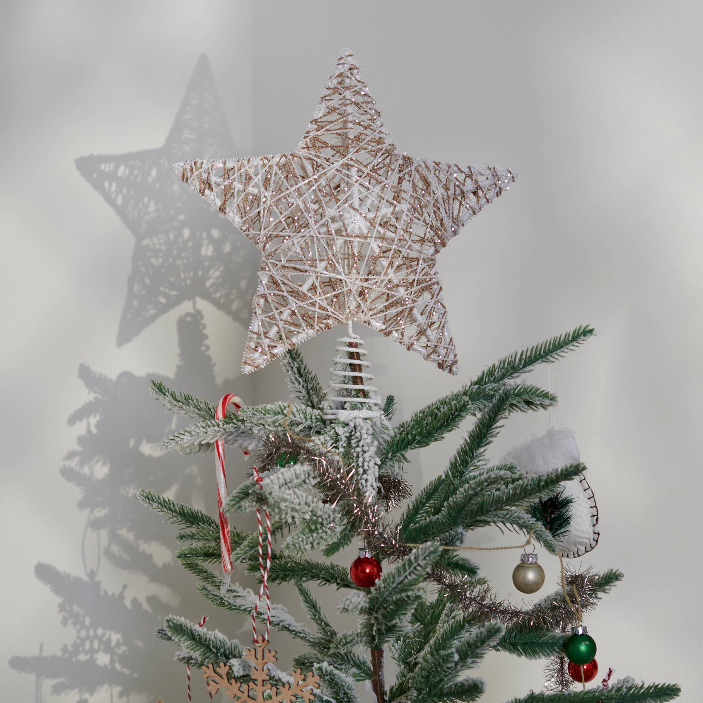 Primitives by Kathy - Wholesale Decorative Tabletop Object - Glitter Star Tree Topper2