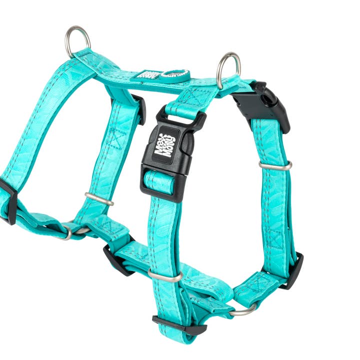 Harnais H Confort Smart ID pour chien - Matrix 2.0 turquoise pour la vente par Max & Molly