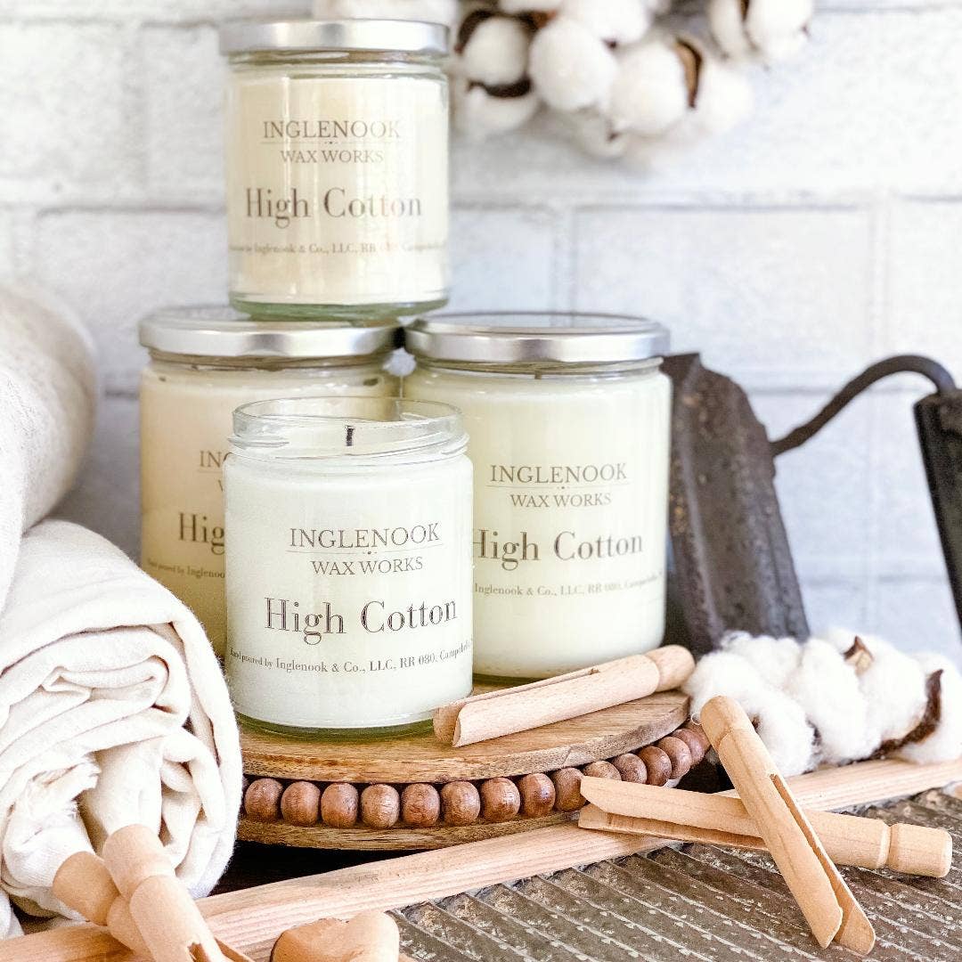 Inglenook & Co. - Wholesale Jar/Filled Candle - High Cotton Soy Wax Soy Candle Clean Appearance Southern9