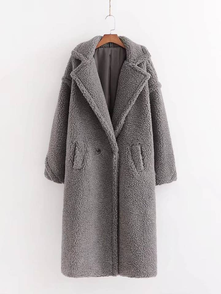 safistyle - Wholesale Fur/Faux Fur Coat - Women's - Teddy Coat with Notched Lapels2
