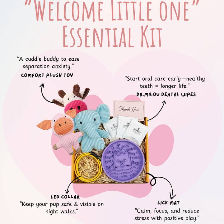 Dr.Milou - Wholesale Pet Toy Set - Dog - 🐶 Milou & Lumi “Welcome Little One” Essential Kit