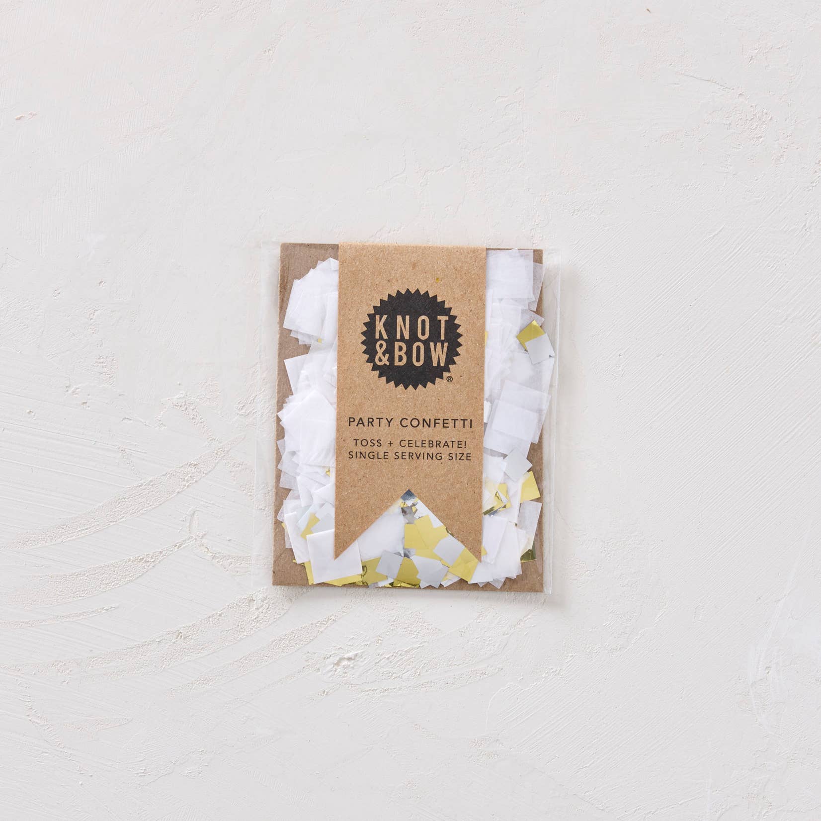 Knot & Bow - Wholesale Confetti - White Metallic Single Serving Size™ Confetti