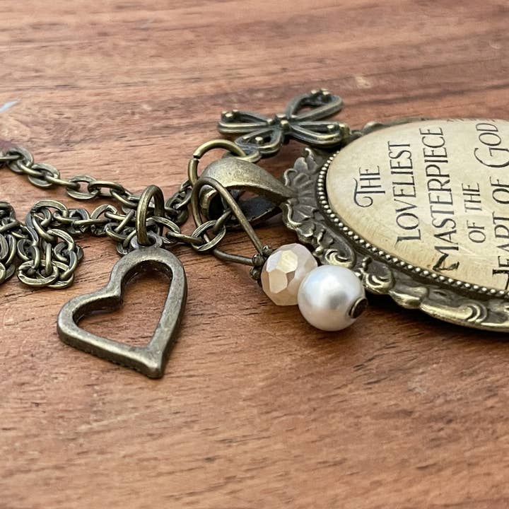 Ivy Barn Designs - Wholesale Pendant/Charm Necklace - The loveliest masterpiece of the Heart of God Mom necklace