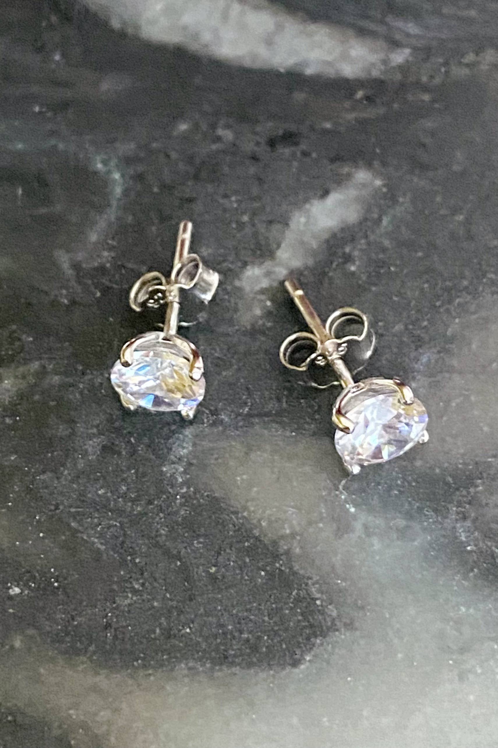 Ellison+Young - Vente Clous d'oreille - Clous d'oreilles en argent sterling taille brillant1