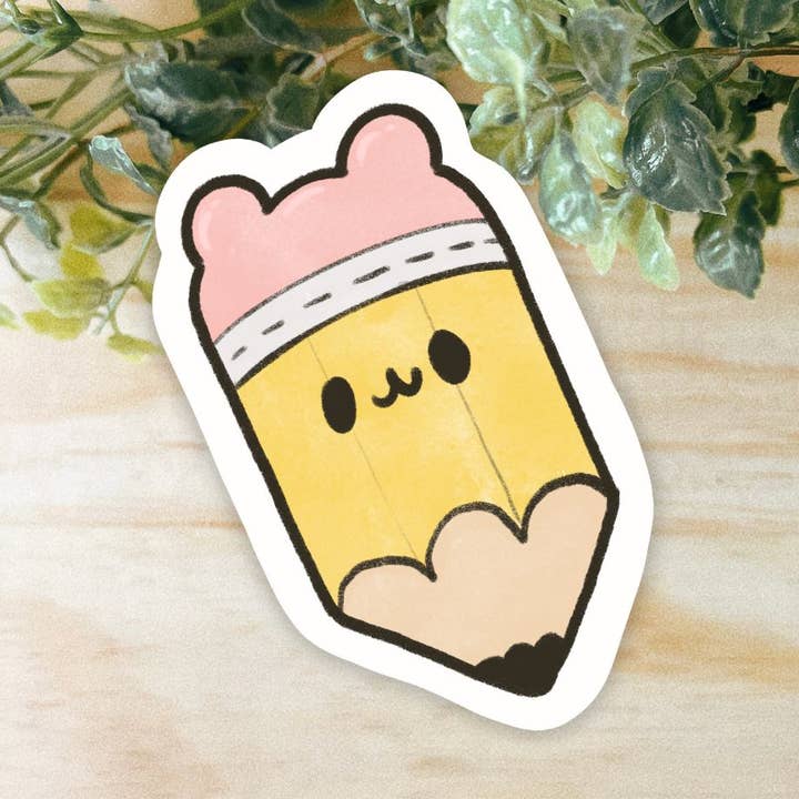 Autocollant Pencil Hammy | Lavable au lave-vaisselle pour la vente par Seenee Scribbles