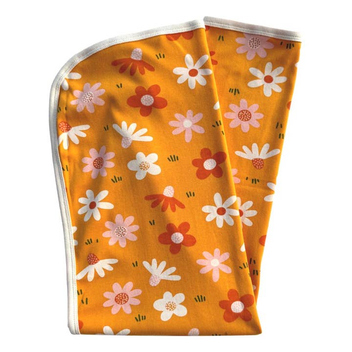 Manta de algodón orgánico con certificación GOTS - Floral de otoño para venta al por mayor de Cat & Dogma