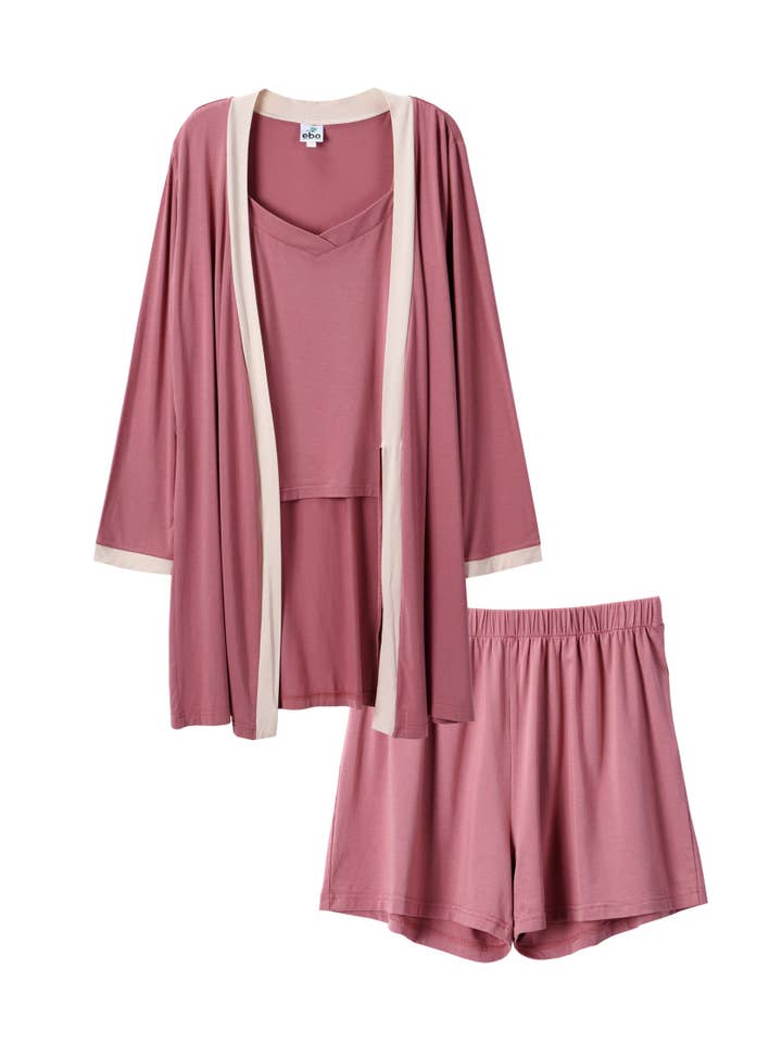 Earth Baby Outfitters - Wholesale Lounge Set - Women's - Beechwood 3 Piece Womens Loungewear and Robe Set9