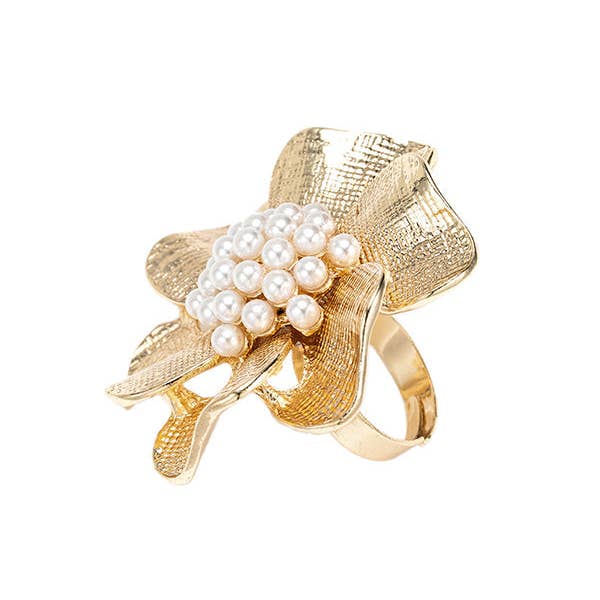 VividLux - Wholesale Cocktail/statement ring - Flower Shape Geometric Rings Accessories1