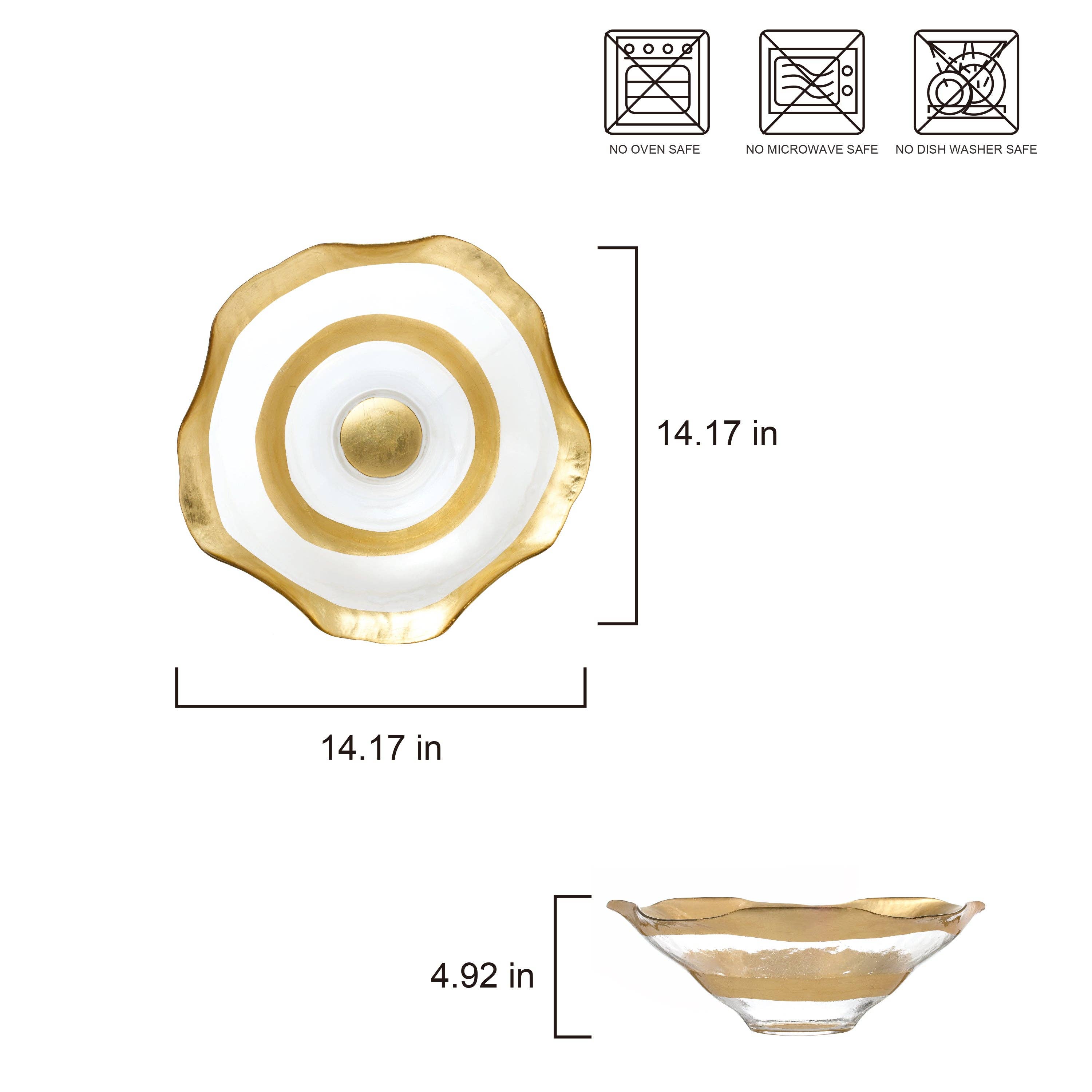 Gifts Plus – Engroshandel Serveringsskål – 14,17" Glasskål #RJ232-089Q (Kassepakke 4)1