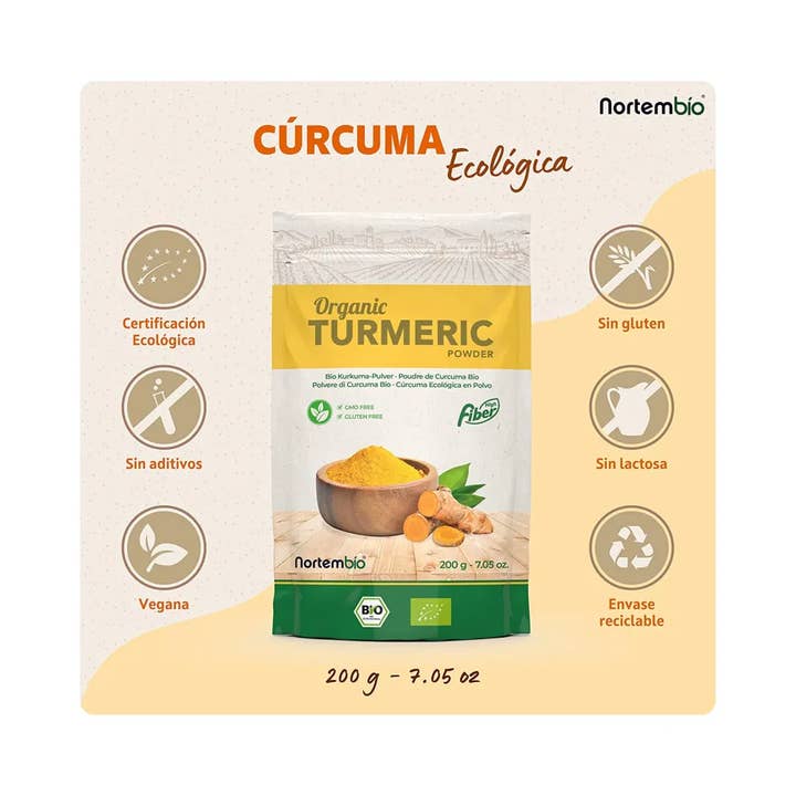 NORTEM BIOTECHNOLOGY GROUP – wholesale Torkad krydda – Ekologiskt gurkmeja pulver 200 G. 100% naturligt ursprung3