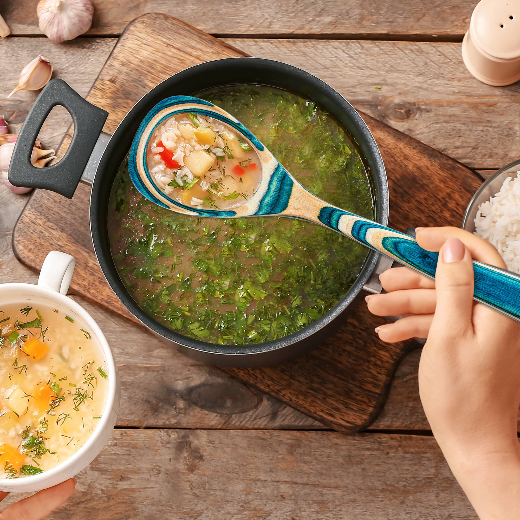 Totally Bamboo - Wholesale Kitchen Utensil Set - Baltique® Mykonos 4-Piece Colorful Kitchen Gift Set2