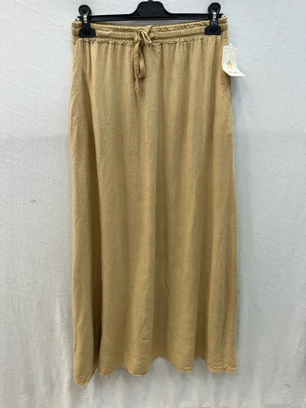 Mimi & Gogo - Wholesale Skirt - Women's - Long linen skirt with two pockets @8628_JLinPoche16