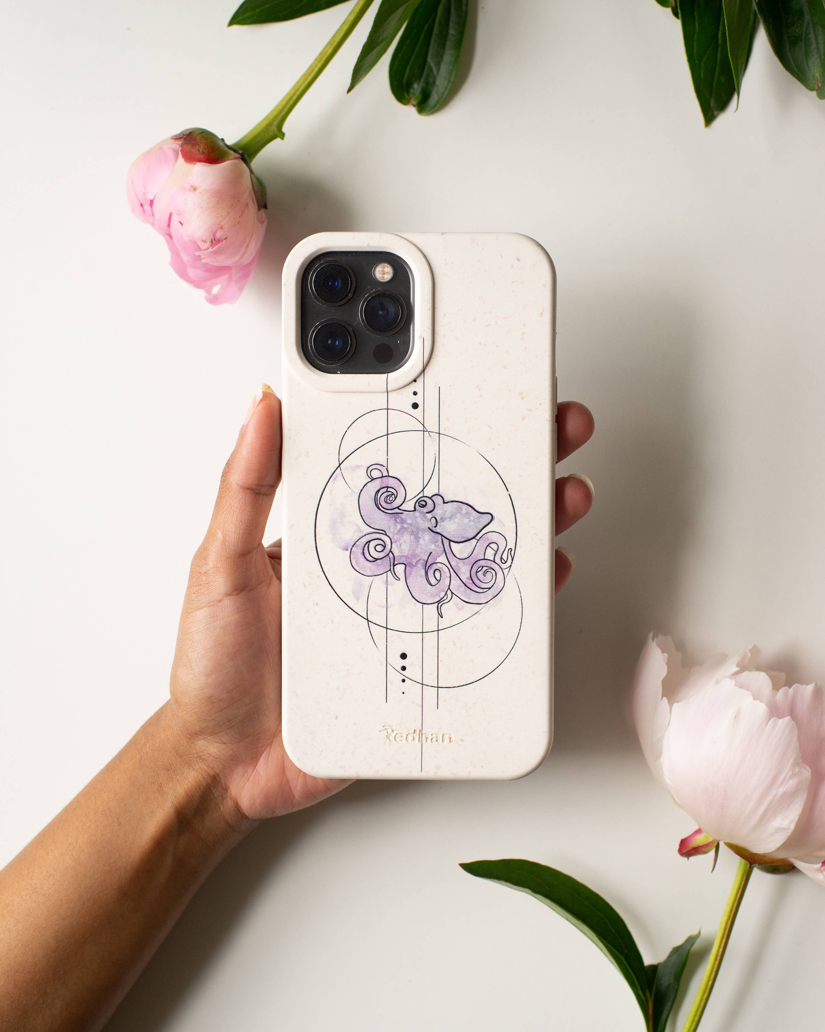 Redhan - Wholesale Phone Case - Women's - Biodegradable and Eco-friendly Phone Case in white - Octopus4