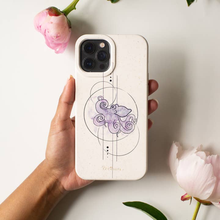 Redhan - Wholesale Phone Case - Women's - Biodegradable and Eco-friendly Phone Case in white - Octopus4