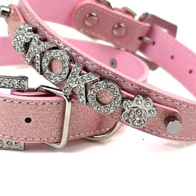 House of FurBaby - Wholesale Pet Collar Charm - Cat/Dog - Letter & shape charms - 10 pack silver bling or matte  10mm1