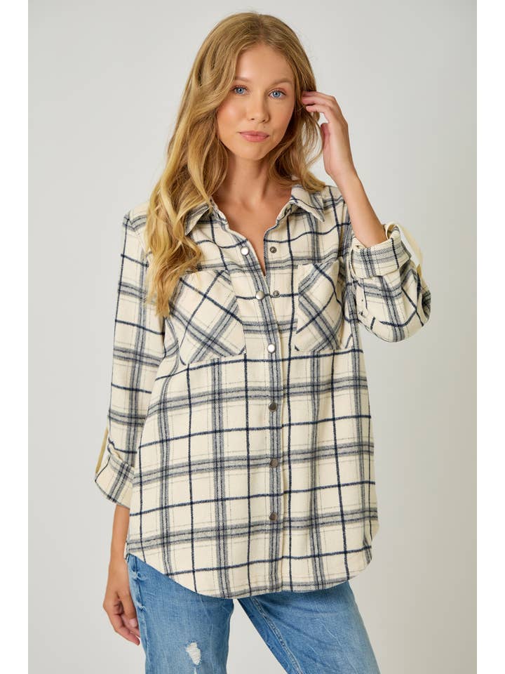 Mystree - Wholesale Shirt Jacket/Shacket - Women's - 61157 Plaid Shirt Jacket 34