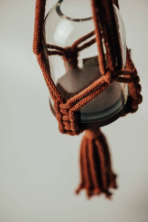 Old Green – wholesale Hanging planter – Rust Oeko-Tex Cotton Cord Hanger8