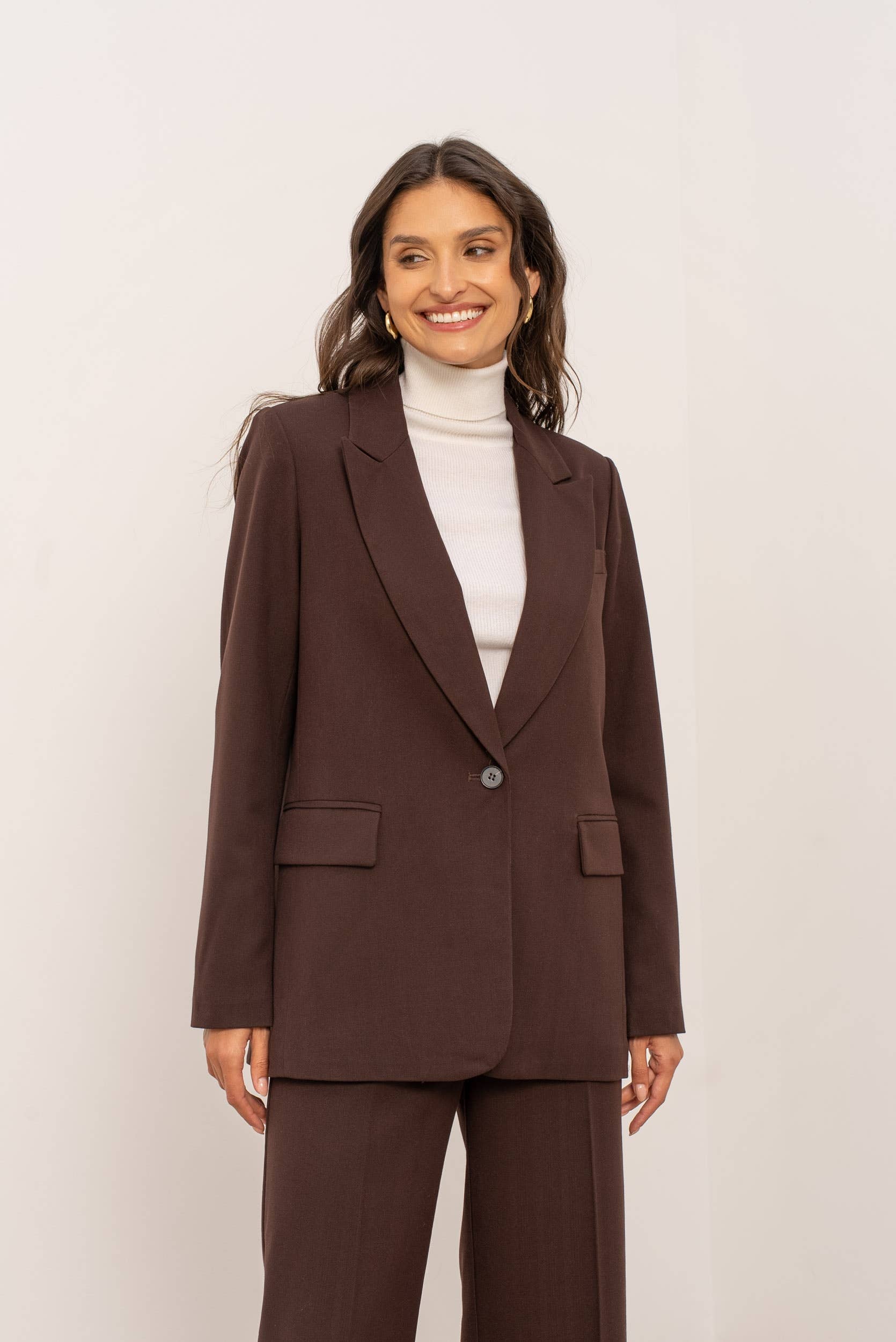 Attentif Paris - Wholesale Suit Jacket - Women's - Single-button straight blazer28