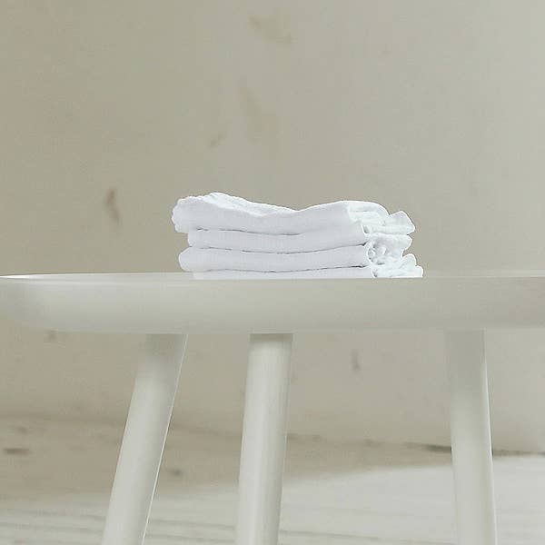 LinenMe - Vente Gant de toilette - Gants de toilette en lin Optical White Waffle5