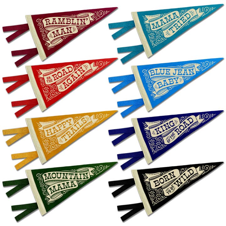 Poppy & Quail – Großhandel Flagge – Mini-Wimpel Born to Be Wild