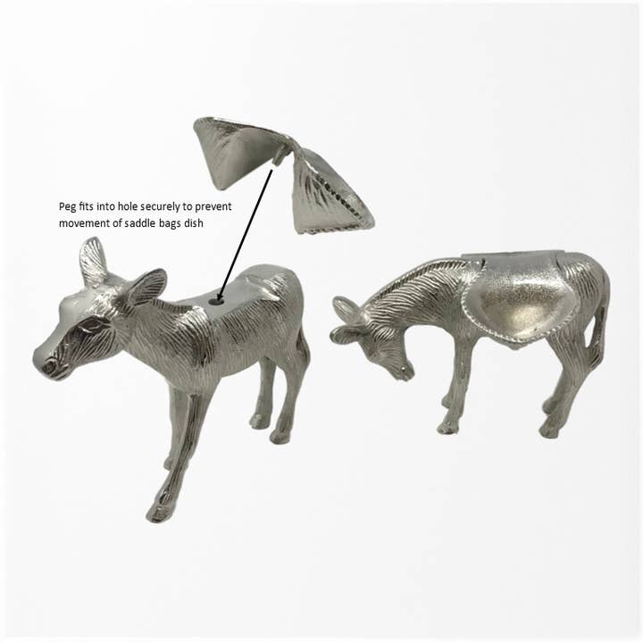 Wilco Home – wholesale Decorative plate/dish/bowl – Set/2 Donkey Figures with Side Saddle Serving Dishes3