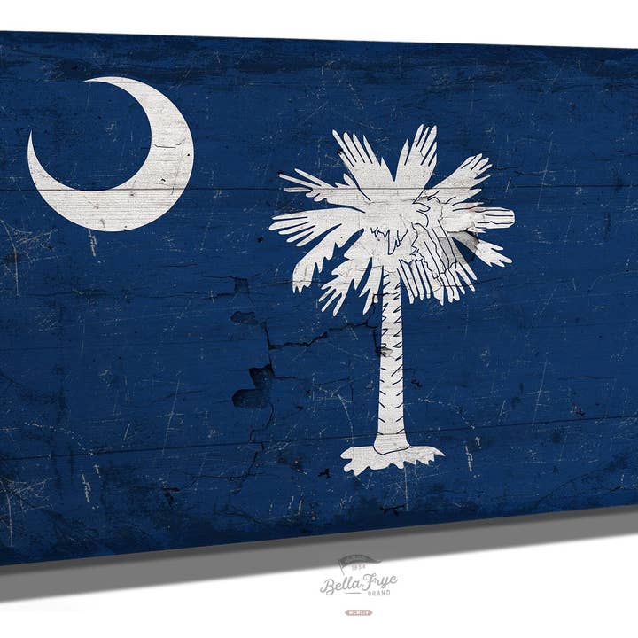 South Carolina Flag Wall Art - Vintage State of South Carolina Sign for wholesale by Bella Frye
