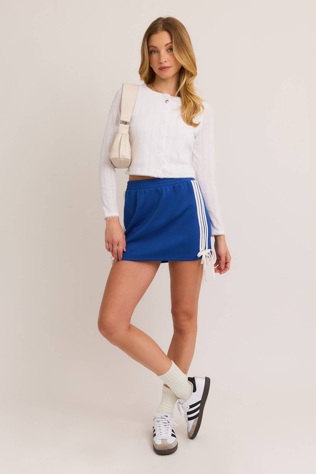 LE LIS - Wholesale Skirt - Women's - BOW DETAIL TRACK MINI SKIRT26