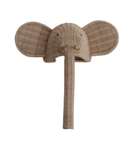 Rattan Elephant Wall Decor for wholesale by Bambu Living