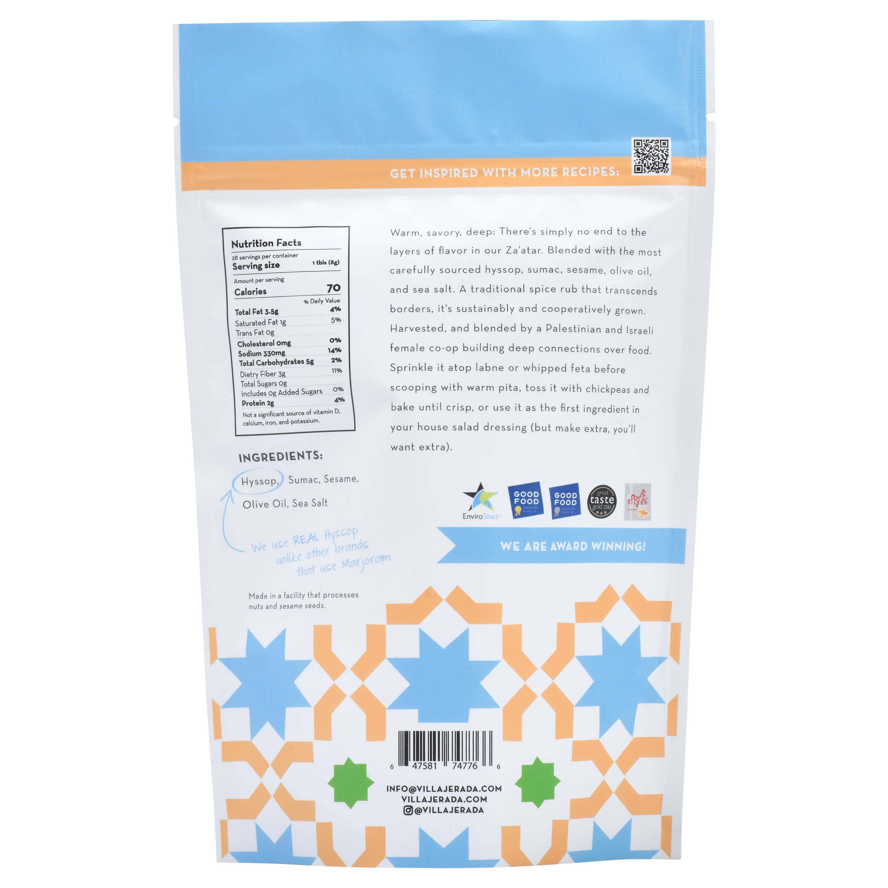 Villa Jerada - Wholesale Dried Spice Mix - Zaatar - 200G1