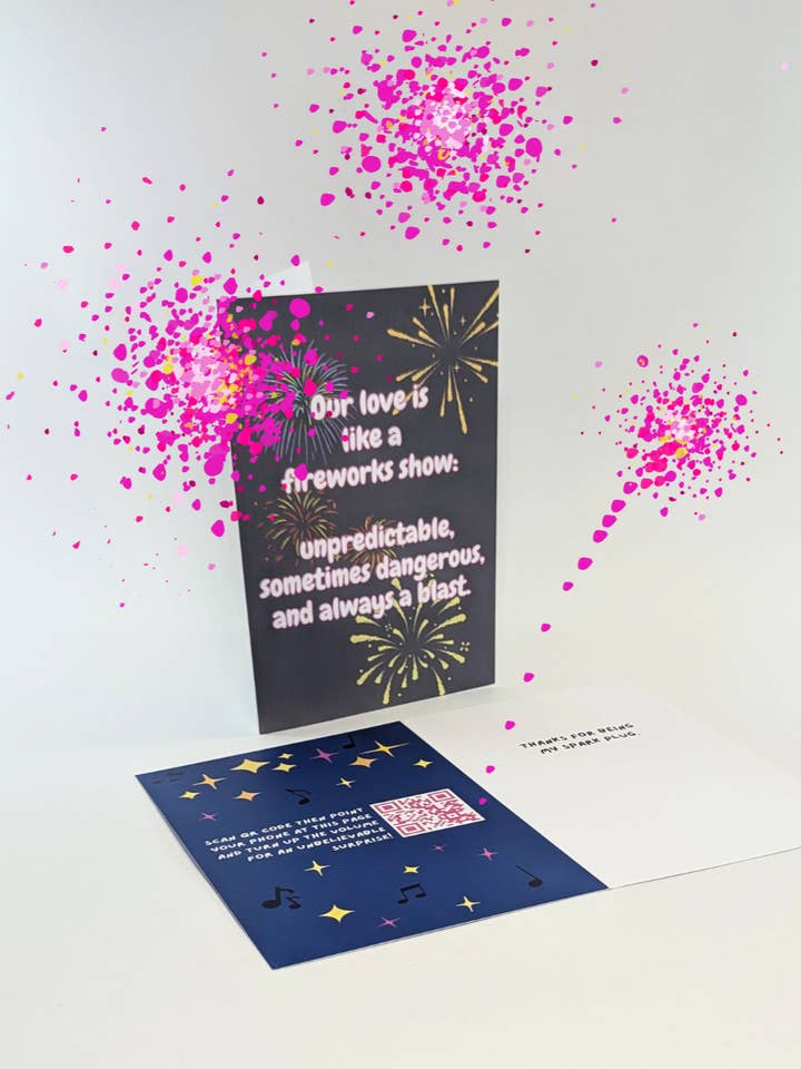 Amour | Anniversaire | Saint-Valentin | Journée la plus douce | Carte de vœux romantique avec musique et animation 3D - Magnifique feu d'artifice - Unique, spécial et amusant ! pour la vente par Live Invites