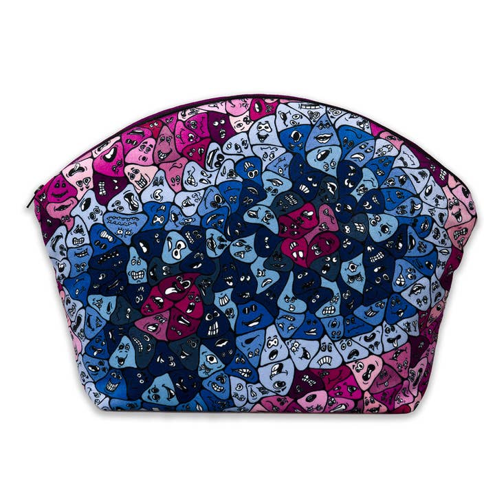 BORSA DA TOILETTE IN VELLUTO CON MASCHERA ESPRESSIONI per la vendita all'ingrosso da parte di chaga paris