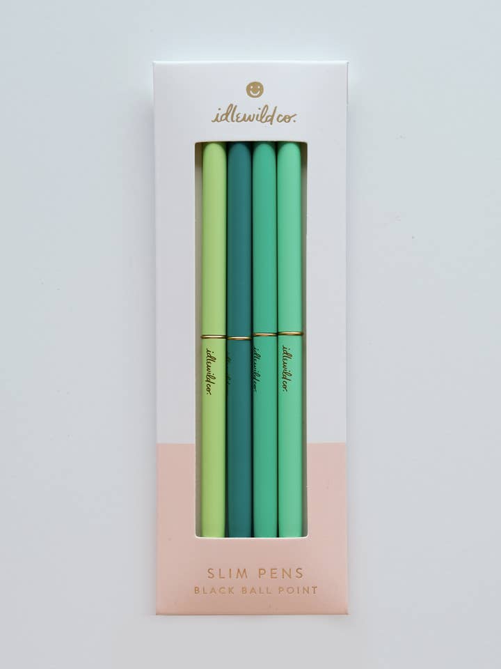 Slim Pens Set of Four | Spectrum Emerald City for wholesale by Idlewild Co.
