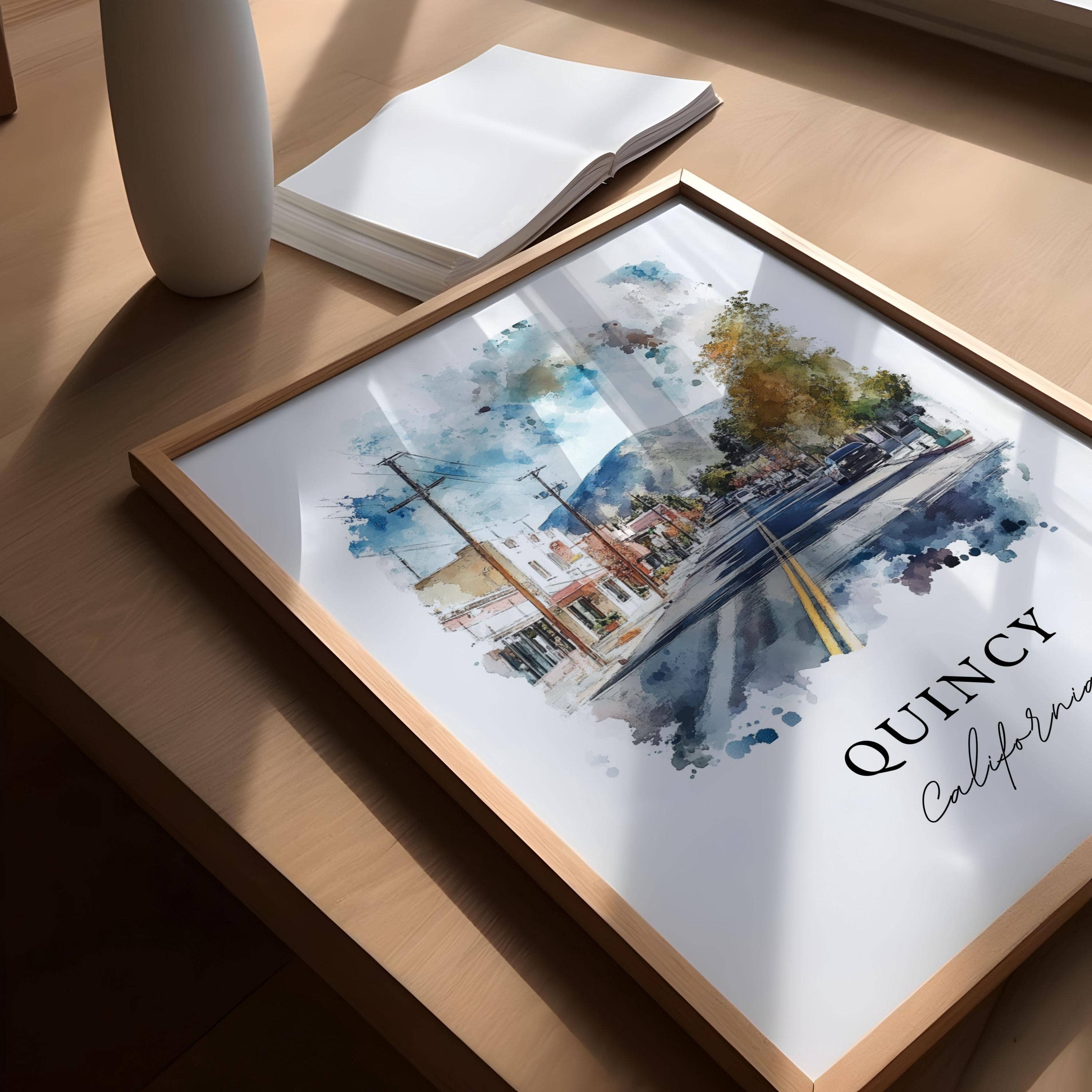Premium Travel Art - Wholesale Art Print - Quincy CA Wall Art, Quincy California Print, Plumas County Cali Art, Quincy California Gift,2