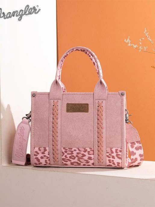 Wrangler Leopard Print Tote Crossbody for wholesale by South End Clothing and Apparel L.L.C