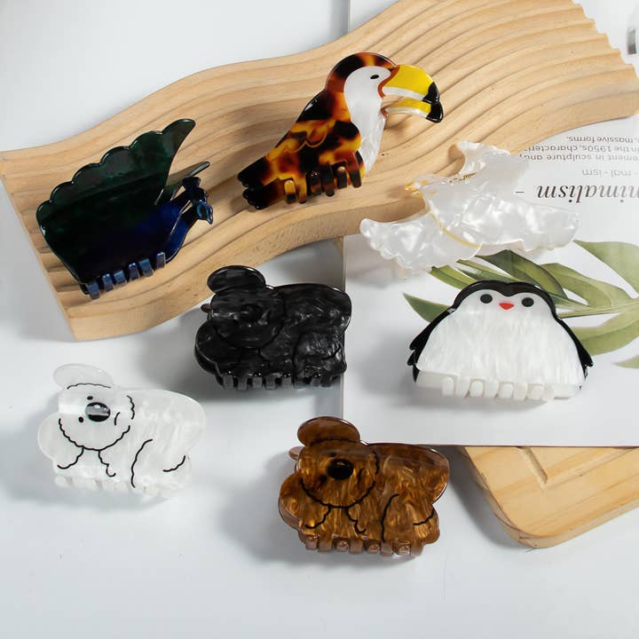 Acrylic Print Koala Penguin Parrot Animals Hair Clip and other Purchase Wholesale clip on koala. Free Returns & Net 60 Terms on Faire trending on Faire.