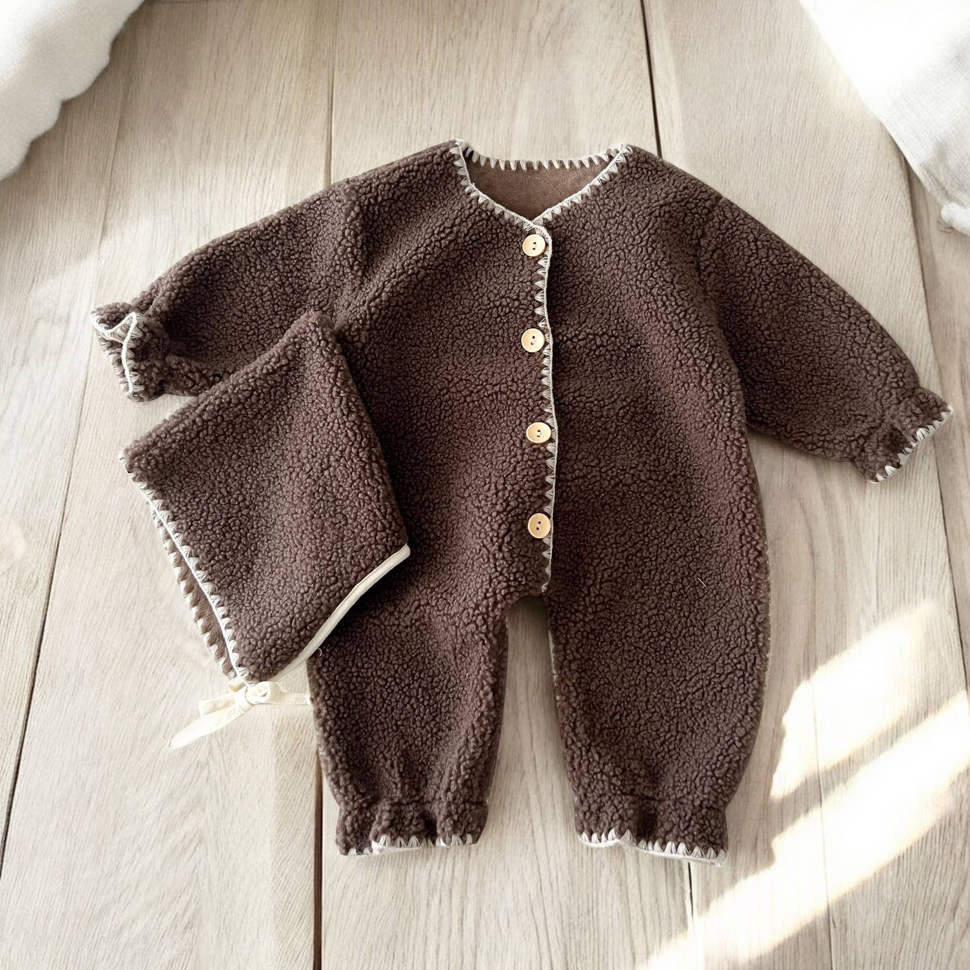 Annie & Charles – Engroshandel Flyverdragt – til børn – Annie & Charles® varm og blød heldragt til baby med hætte11