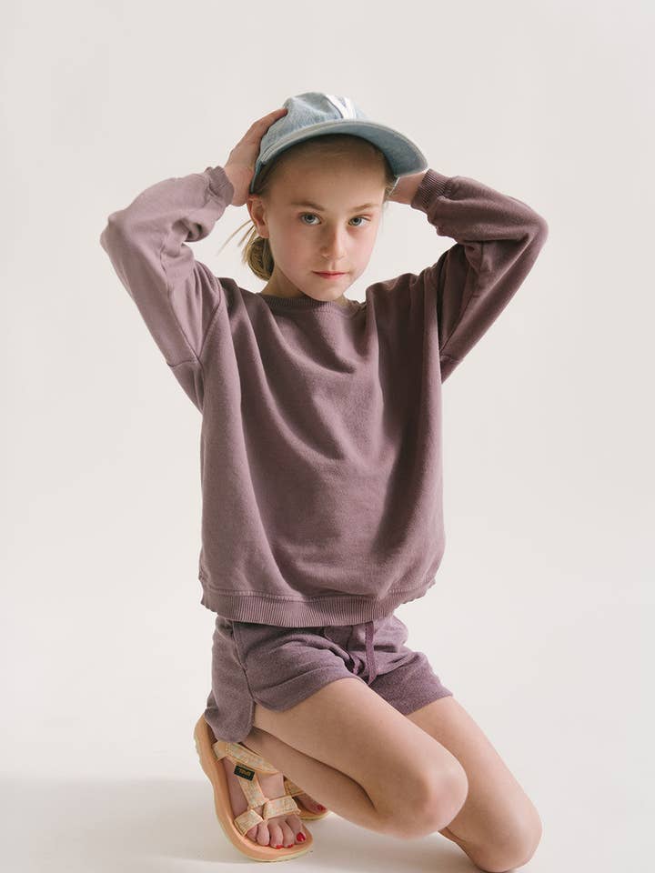 Cloud Shorts in Plum for wholesale by Everyway
