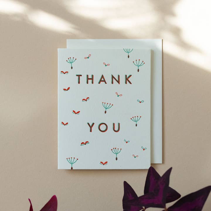 Homework Letterpress Studio - Wholesale Thank You Card - Thank You Seeds | Letterpress Card3
