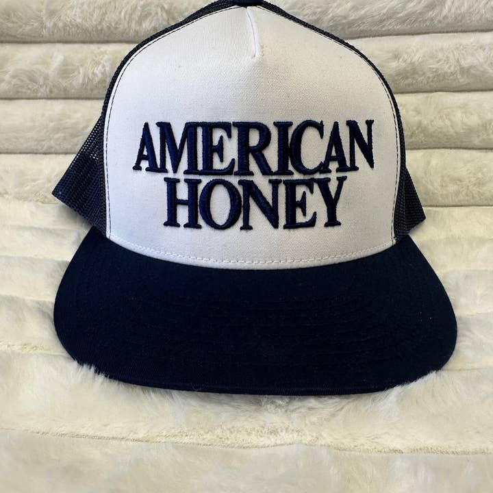 Mainstream Merch - Wholesale Trucker Hat - Unisex - AMERICAN HONEY puff embroidered snapback hat3